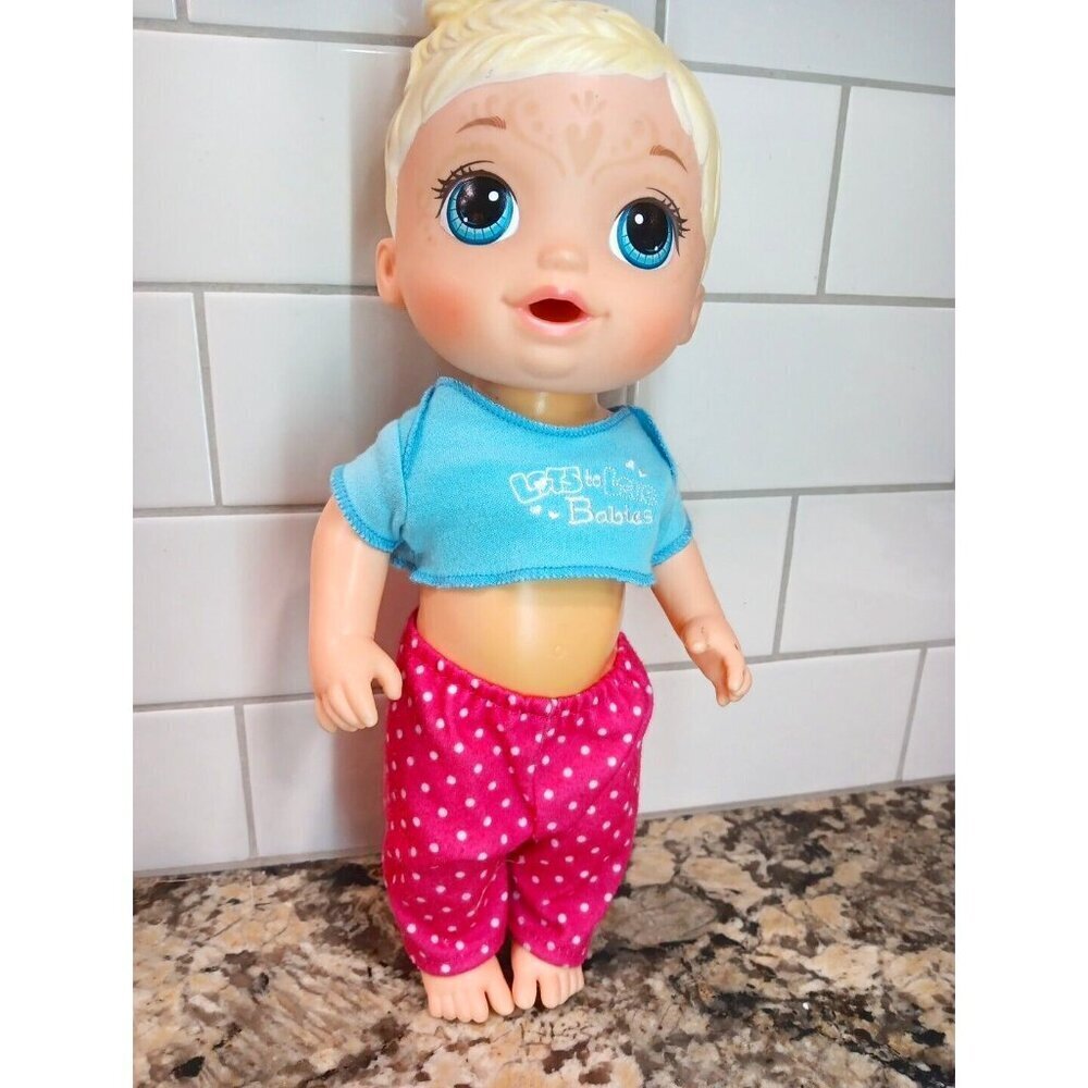 2016 Hasbro Baby Alive Doll Blue Eyes Blonde Hair Pajamas C-078A